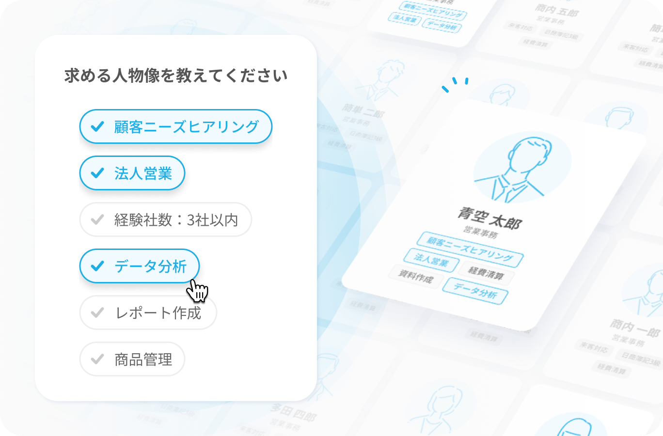 採用が充足した場合、掲載を停止すれば、費用を抑えられます。例：設定料金30万円に対して発生料金20万円。